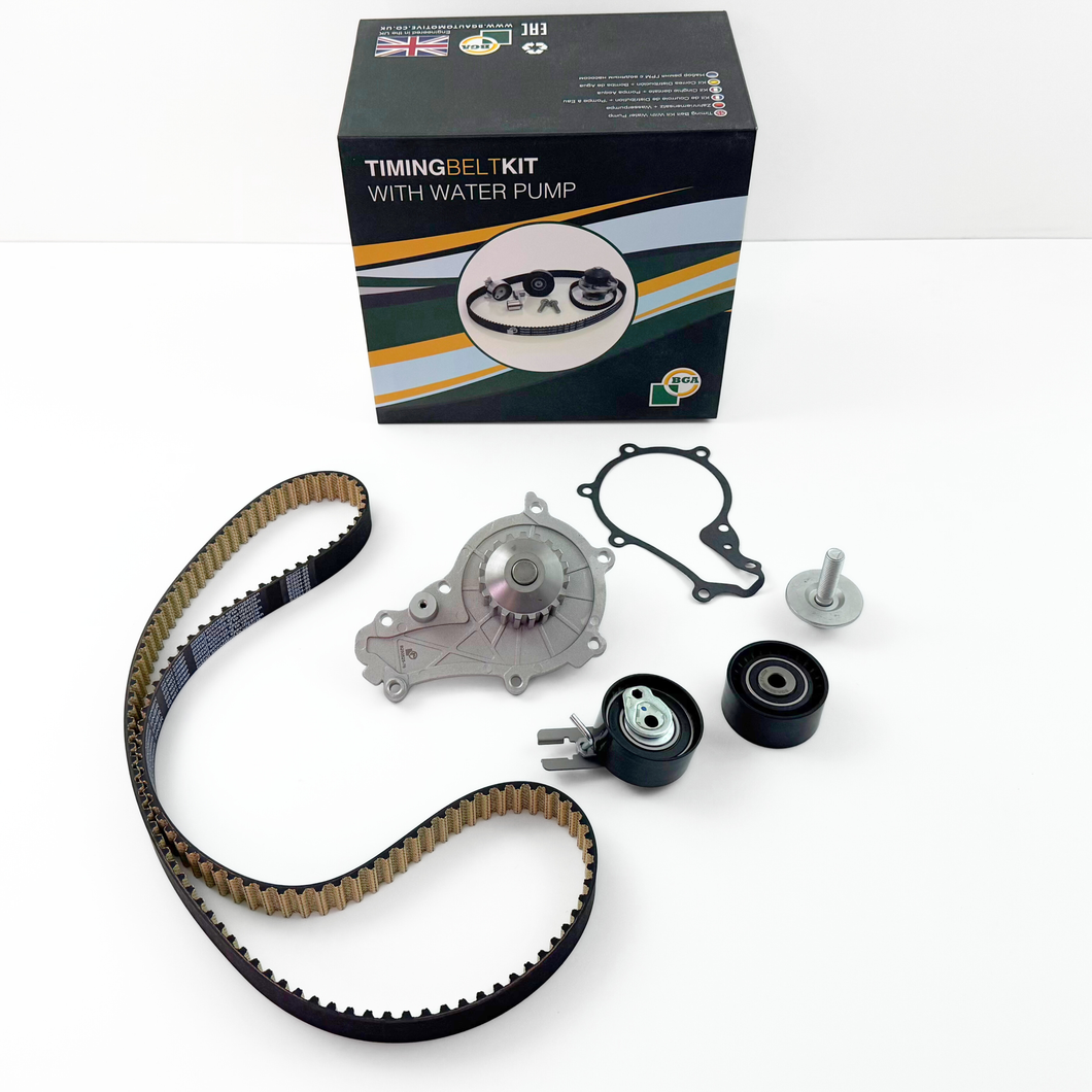 Timing Belt & Water Pump Kit fits FORD FIESTA 1.6D 2004 on Set BGA 1229768