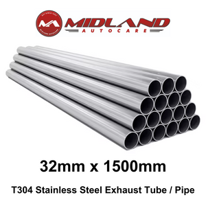 32mm / 1.25" x 1.5mm Stainless Steel T304 Grade Exhaust Tube / Pipe - 1500mm Long